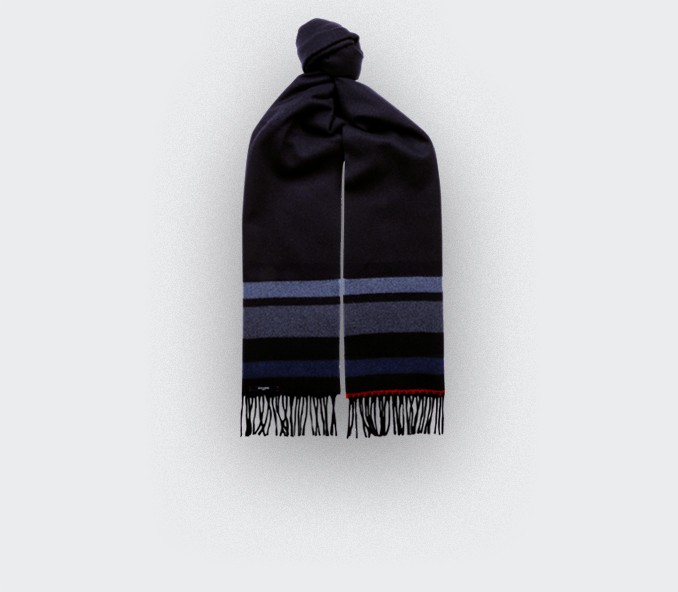 cinabre Écharpe Cachemire Recyclé Ciel