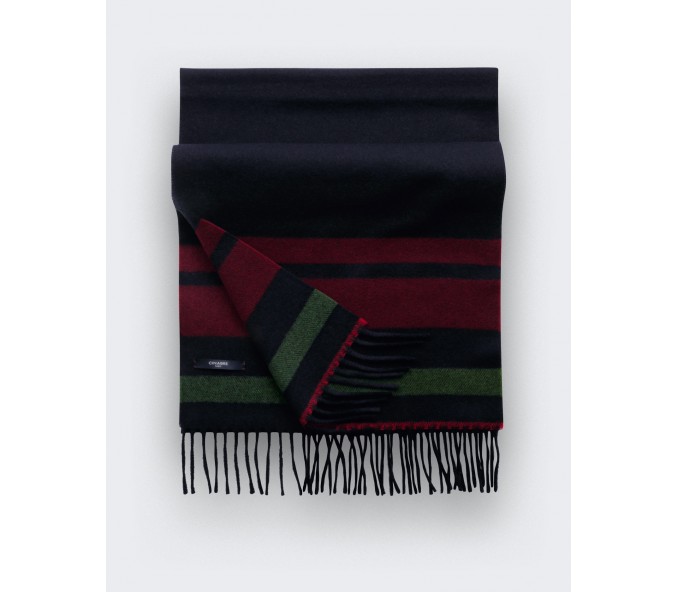 Cinabre Écharpe Cachemire Recyclé Rouge