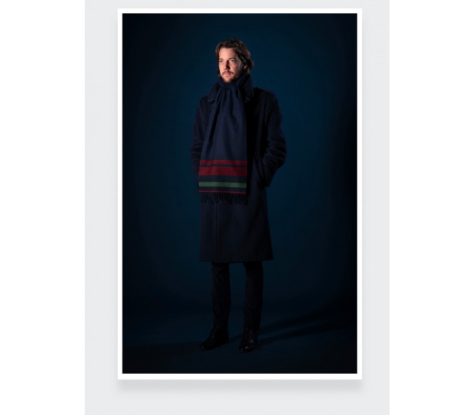 Cinabre Écharpe Cachemire Recyclé Rouge