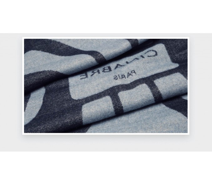 Cinabre Écharpe Cité Bergère Bleu Ciel