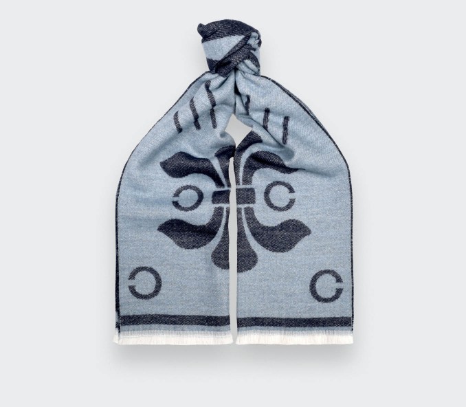 Cinabre Écharpe Cité Bergère Bleu Ciel