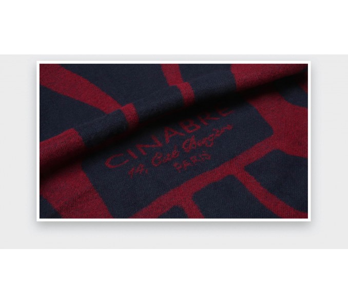 Cinabre Écharpe Cité Bergère Marine Bordeaux