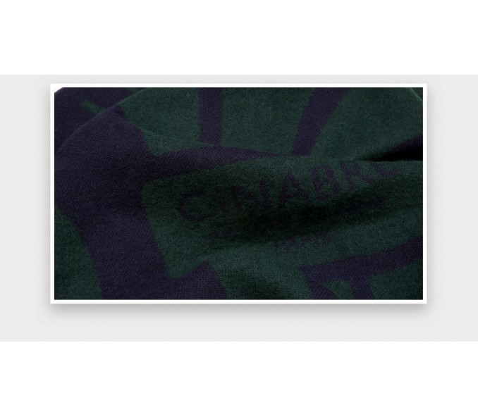 Cinabre Écharpe Cité Bergère Marine Verte