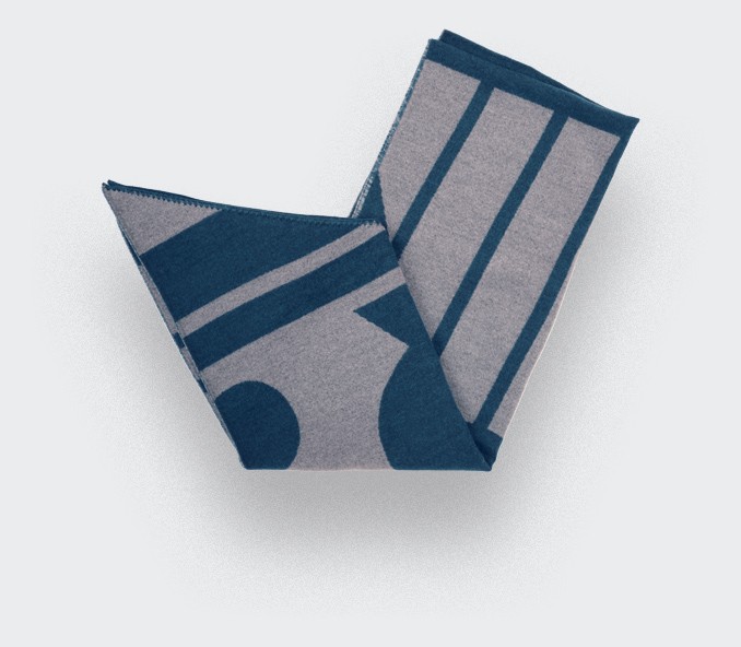 Cinabre Écharpe Gris Bleu