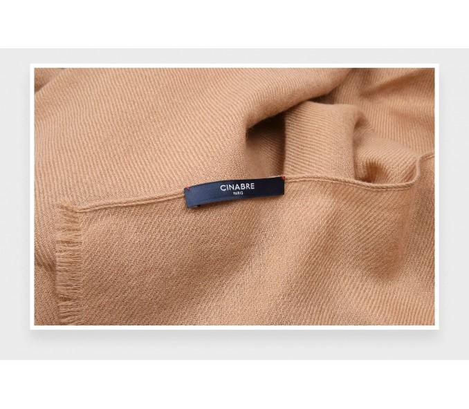 Cinabre Étole Géante Cachemire Camel