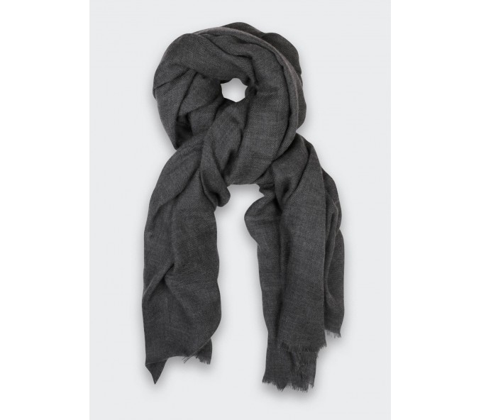 Cinabre Étole Géante Cachemire Gris