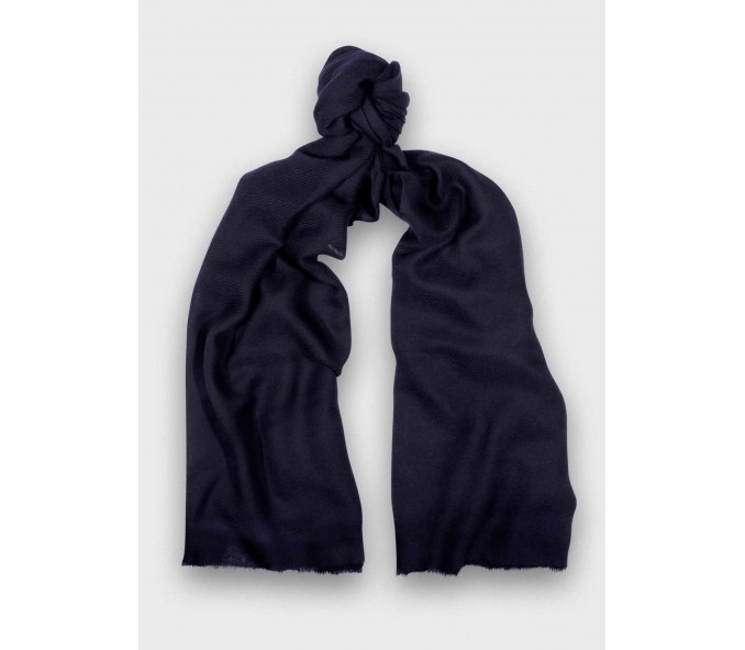 Cinabre Foulard Cachemire Bleu Marine