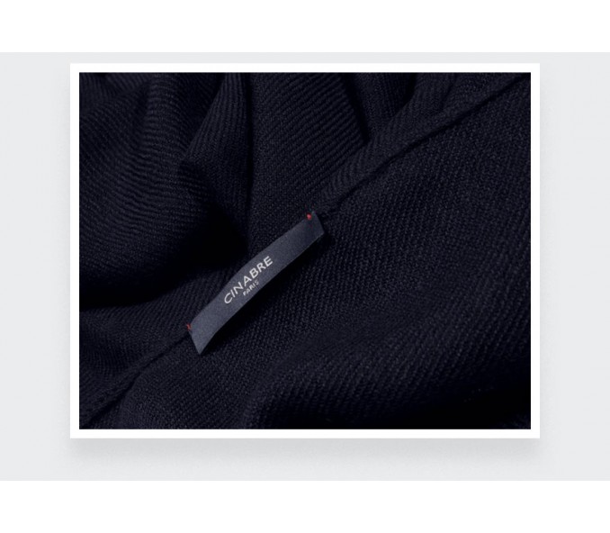 Cinabre Foulard Cachemire Bleu Marine