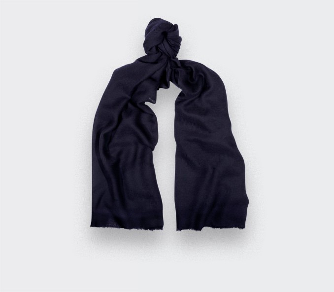 cinabre Foulard cachemire Bleu Marine
