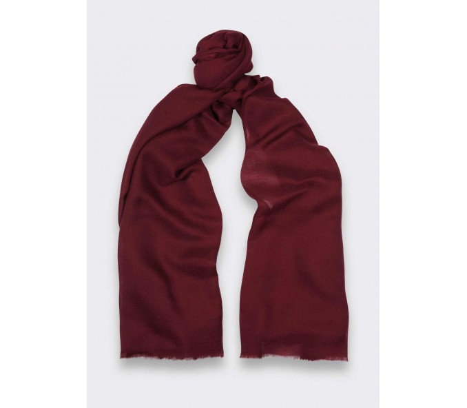 Cinabre Foulard Cachemire Bordeaux