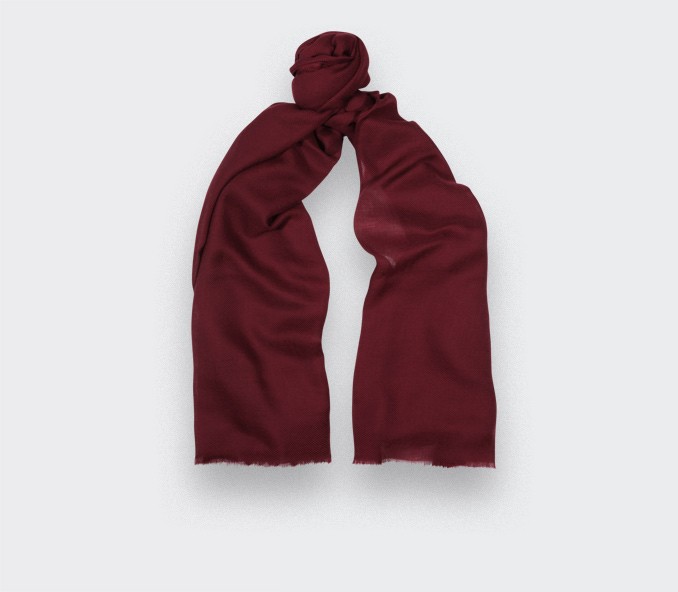 cinabre Foulard cachemire Bordeaux