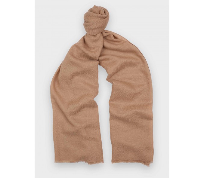 Cinabre Foulard Cachemire Camel Uni