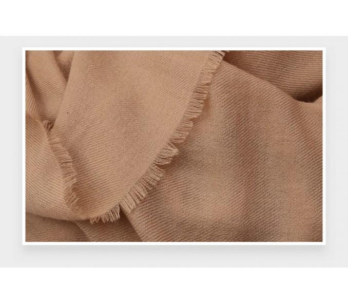 Cinabre Foulard Cachemire Camel Uni