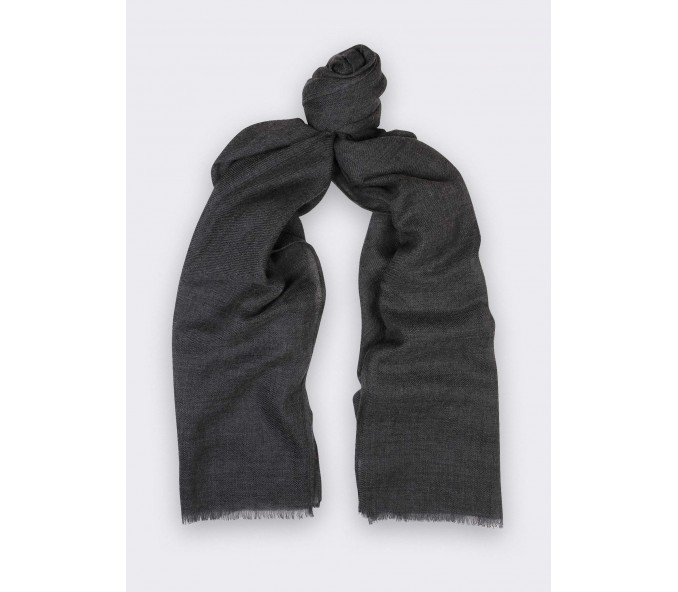Cinabre Foulard Cachemire Gris Uni