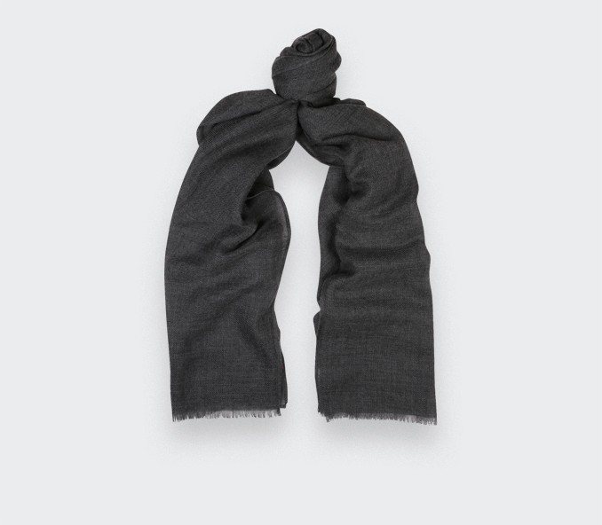 cinabre Foulard cachemire Gris uni