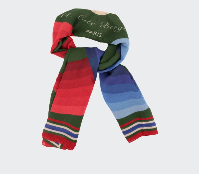 Cinabre Foulard Cité Bergère Kaki