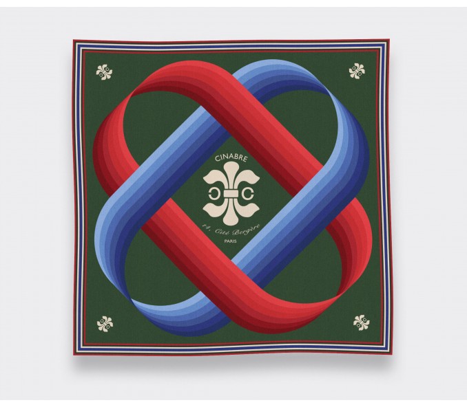 Cinabre Foulard Cité Bergère Kaki