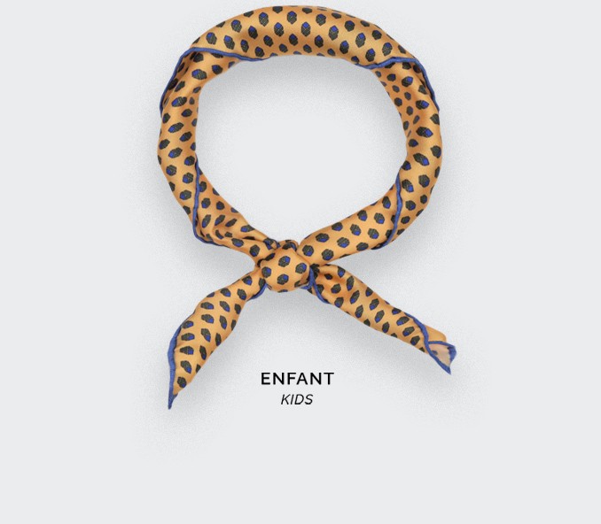cinabre Foulard Enfant Grand Pan Jaune