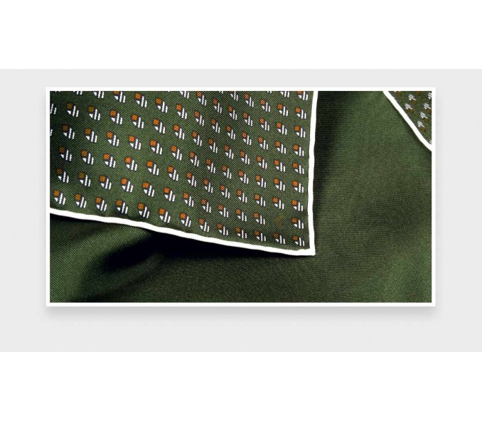 Cinabre Foulard Enfant Grand Pan Kaki