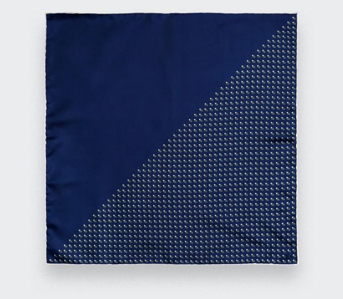 Cinabre Foulard Enfant Grand Pan Marine Gris