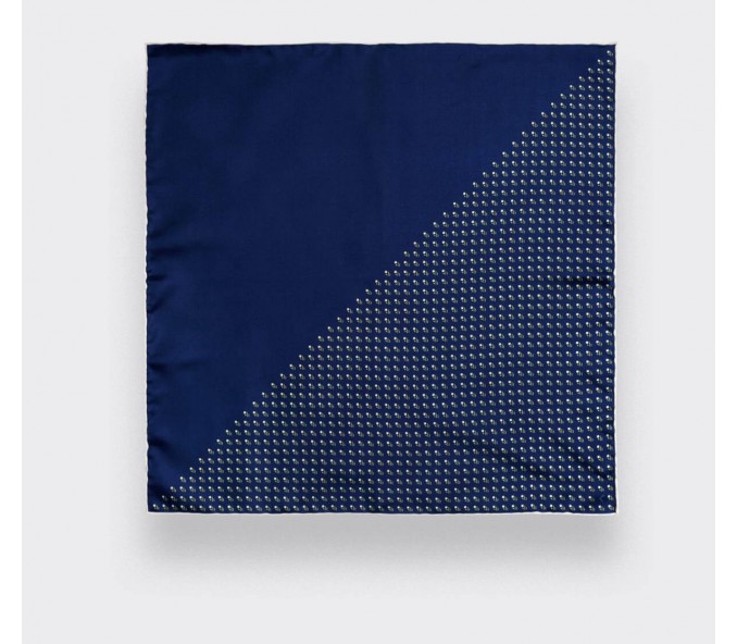 Cinabre Foulard Enfant Grand Pan Marine Gris