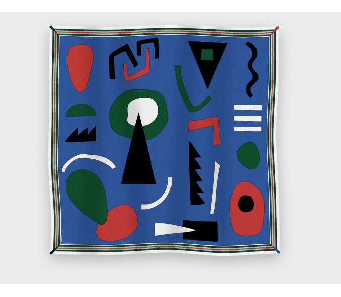 Cinabre Foulard Tohu-Bohu Bleu