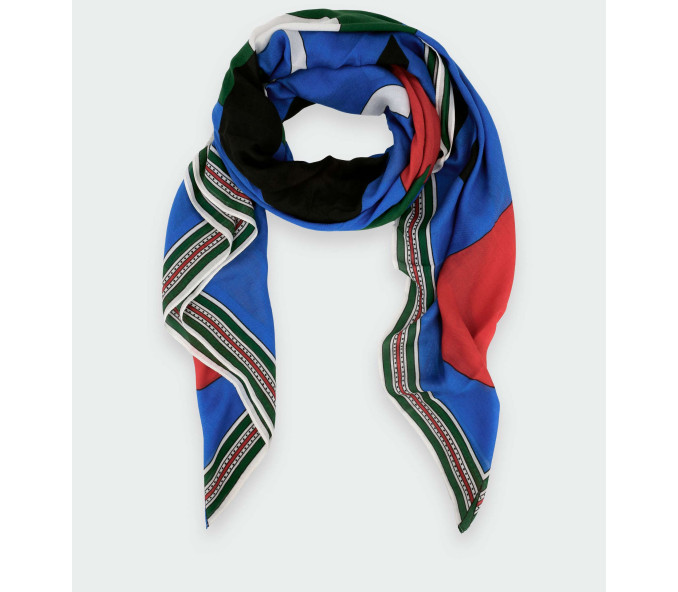 Cinabre Foulard Tohu-Bohu Bleu