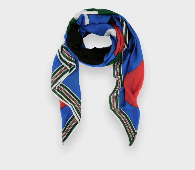 cinabre Foulard Tohu-Bohu Bleu