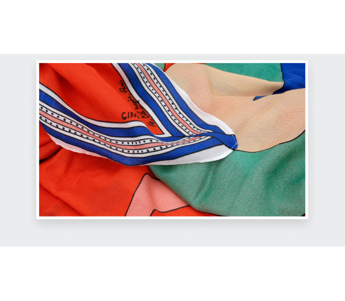 Cinabre Foulard Tohu-Bohu Corail