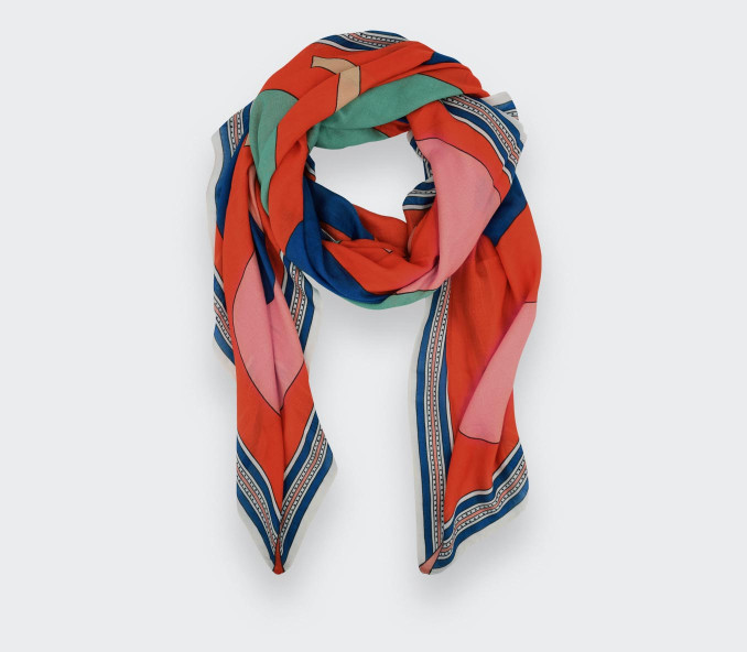 cinabre Foulard Tohu-Bohu Corail