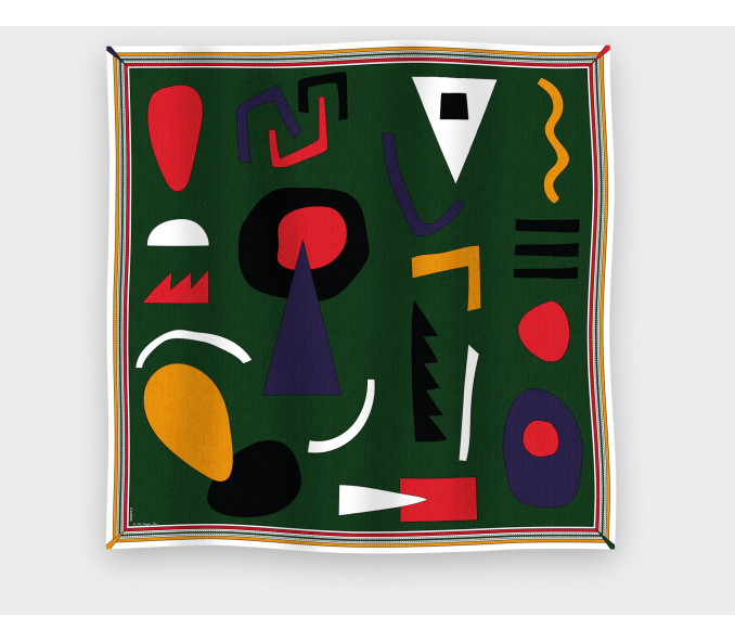 Cinabre Foulard Tohu-Bohu Vert Impérial