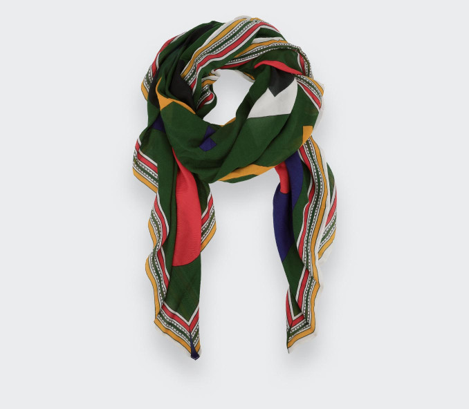 cinabre Foulard Tohu-Bohu Vert Impérial
