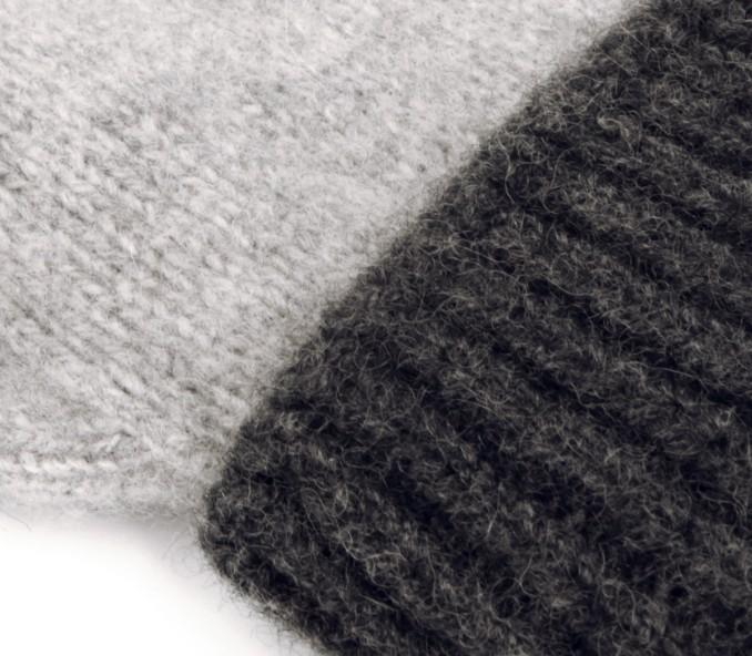 Cinabre Gants Cachemire Recyclé Gris