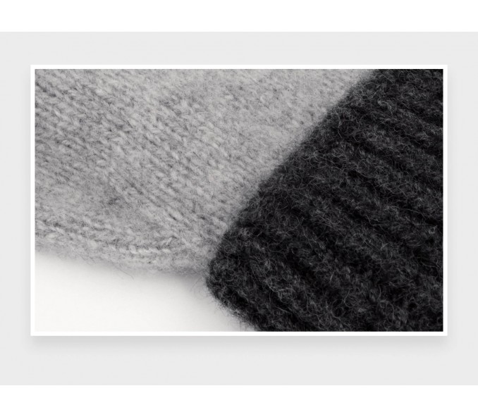 Cinabre Gants Cachemire Recyclé Gris