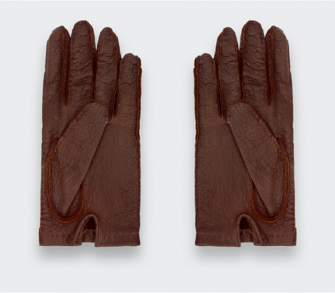 Cinabre Gants Pécari Non Doublés Tabac