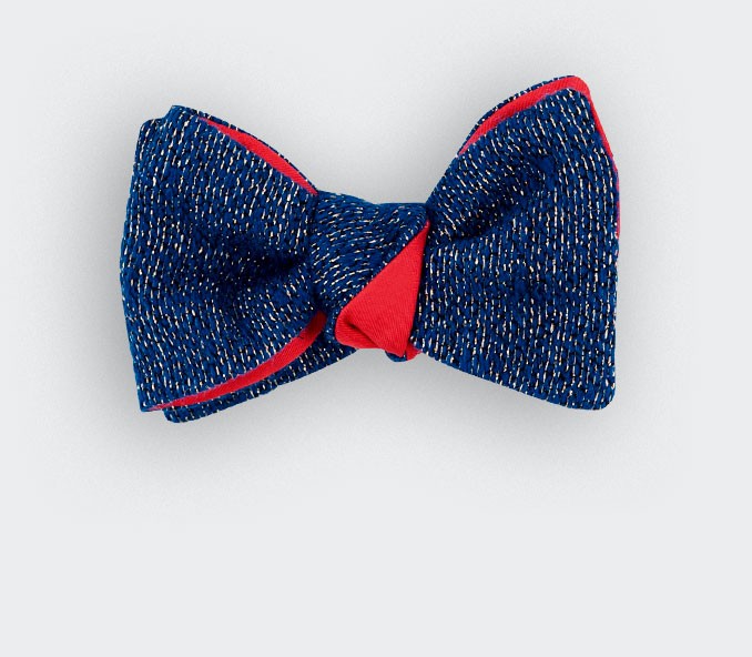 Cinabre Noeud Papillon 1001 Nuits Bleu