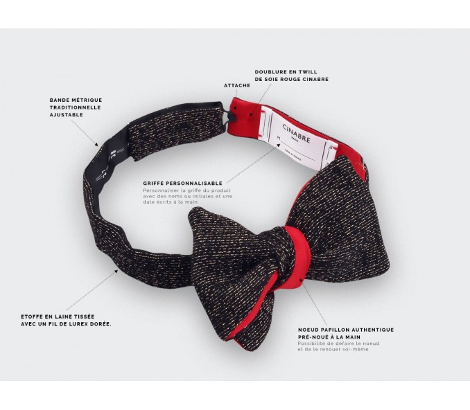 Cinabre Noeud Papillon 1001 Nuits Cinabre Noir