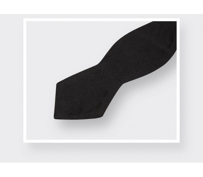 Cinabre Noeud Papillon A Nouer Pointe Noir