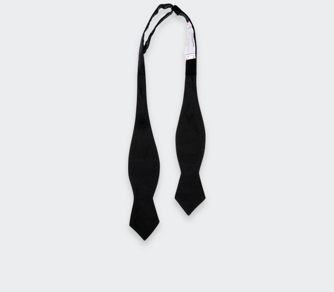 cinabre Noeud Papillon A Nouer Pointe Noir