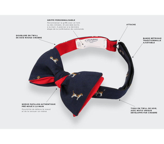 Cinabre Noeud Papillon Beagle