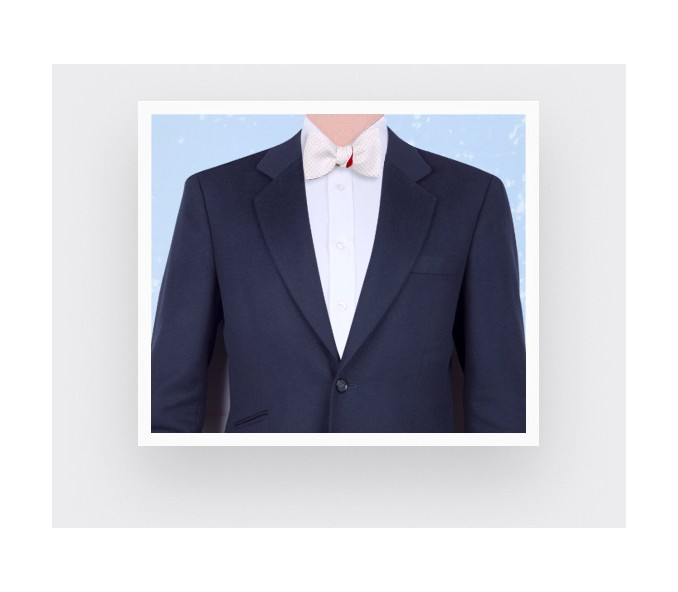 Cinabre Noeud Papillon Blanc Pois Gris