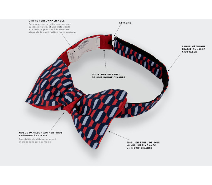 Cinabre Noeud Papillon Bouée Rouge Cinabre