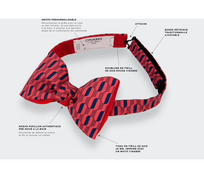 Cinabre Noeud Papillon Bouée Rouge Vermillon