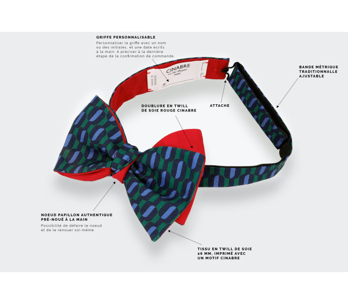 Cinabre Noeud Papillon Bouée Vert Sapin