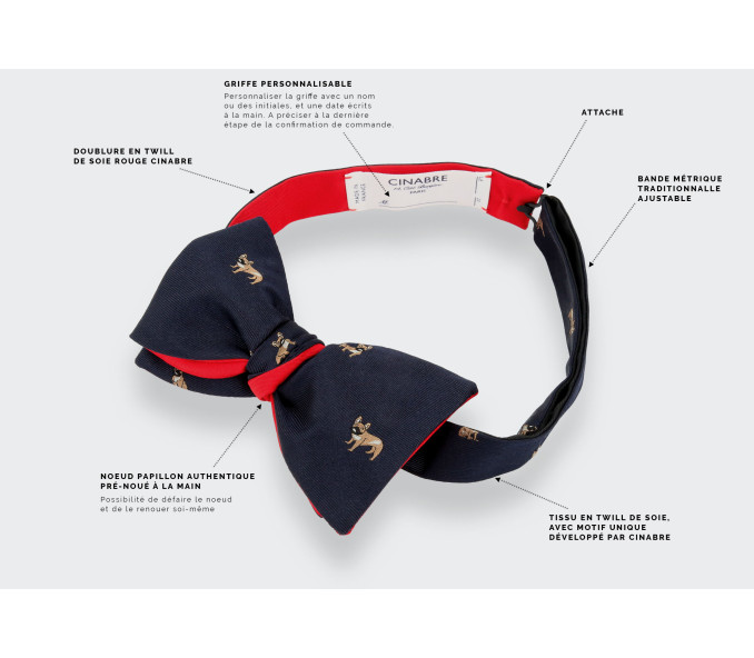 Cinabre Noeud Papillon Bouledogue