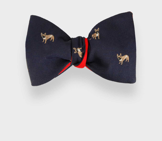 cinabre Noeud Papillon Bouledogue