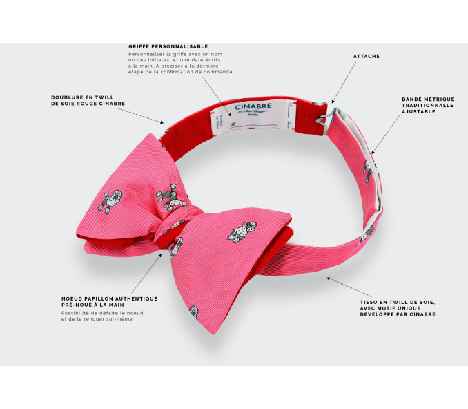 Cinabre Noeud Papillon Caniche