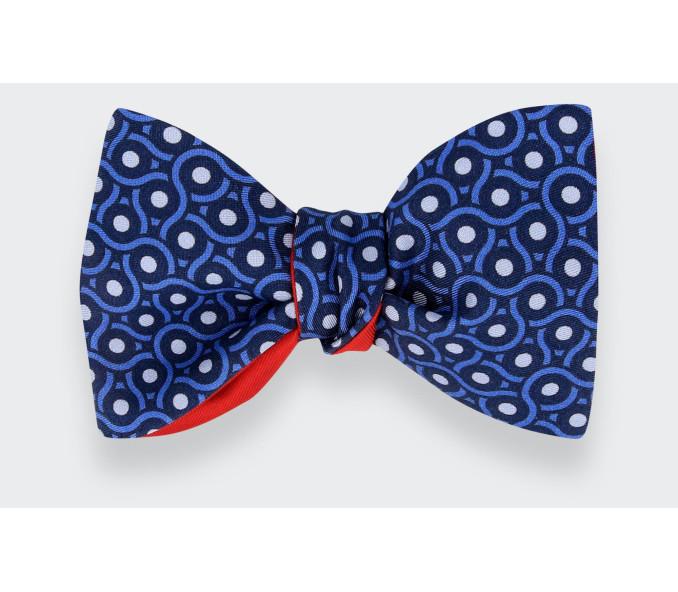 Cinabre Noeud Papillon Cannage Bleu Marine