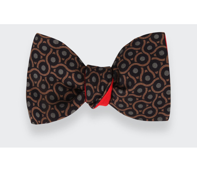 Cinabre Noeud Papillon Cannage Chocolat