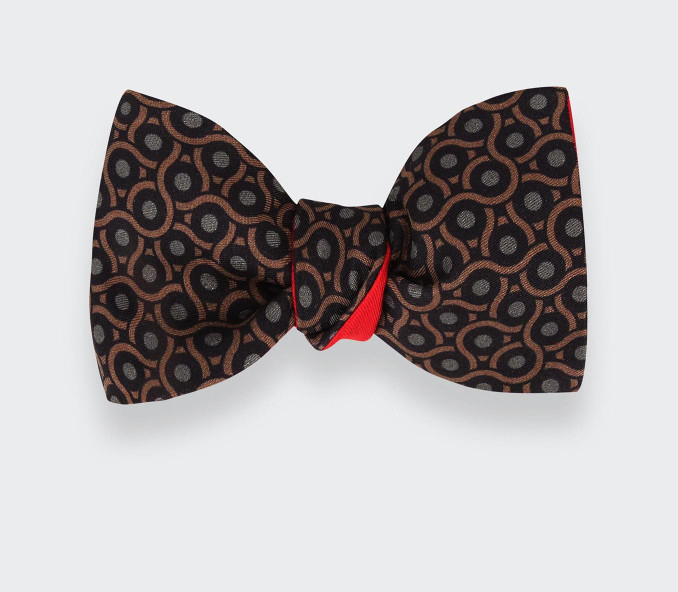 cinabre Noeud Papillon Cannage Chocolat